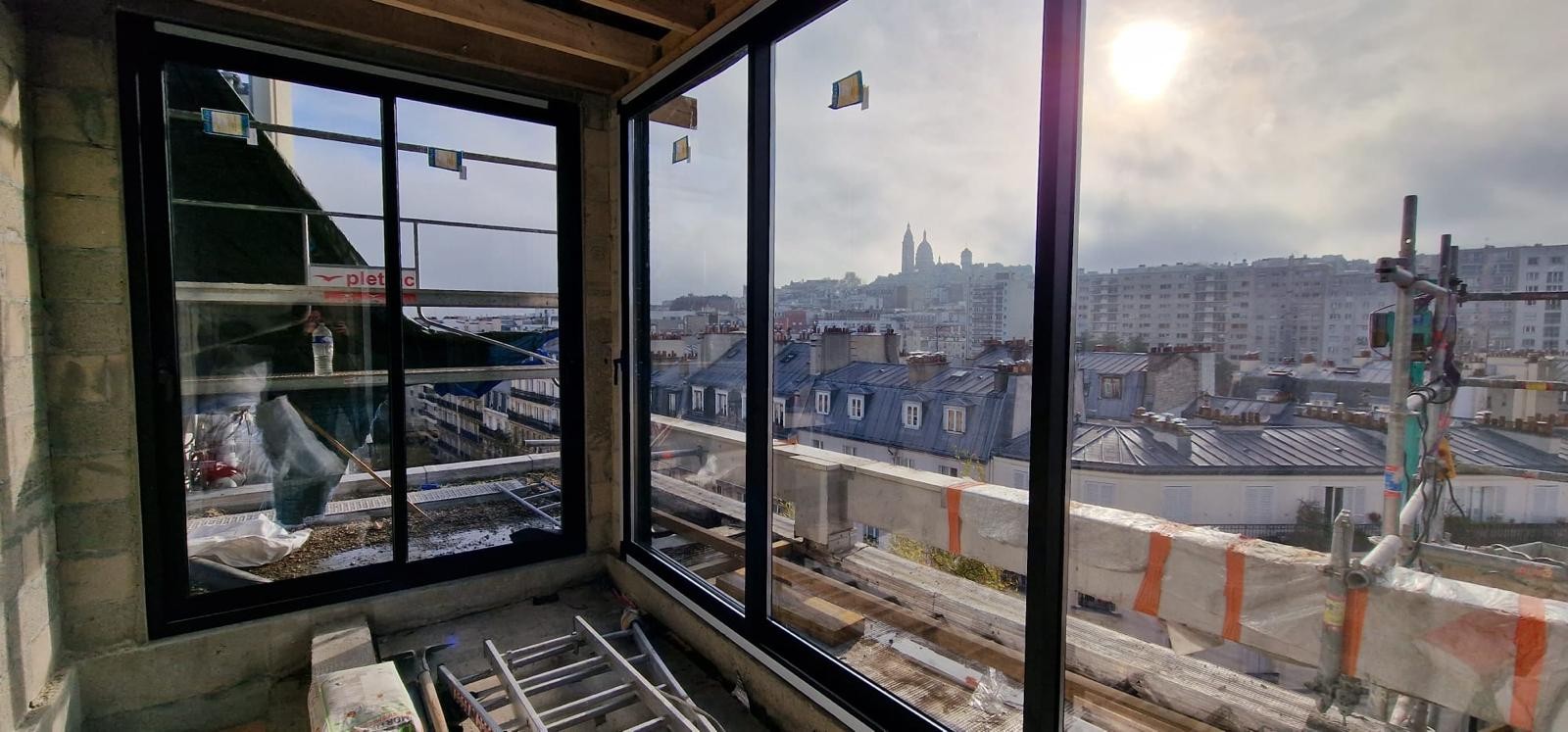 vue de l'extension en chantier